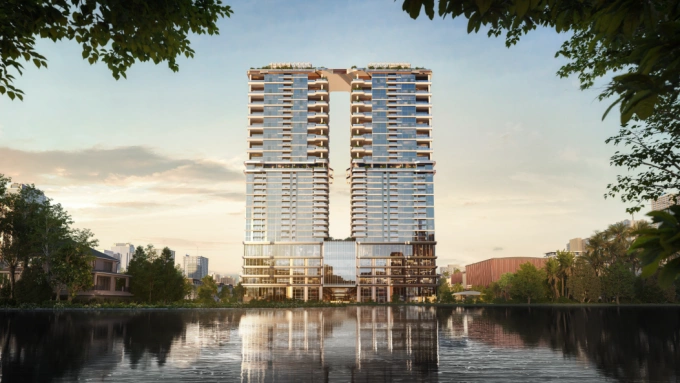 Tháp đôi căn hộ Rivea Residences. Ảnh: Meygroup